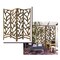Homeroots 4 Panel Room Divider with Tropical Leaf 376798 - alternate 4